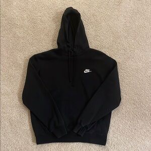 Nike Black Sweatshirt Hoodie with Iconic Swoosh